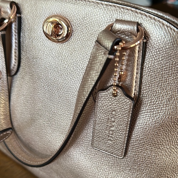 Rose Gold COACH mini satchel in Rose Gold - Picture 6 of 10